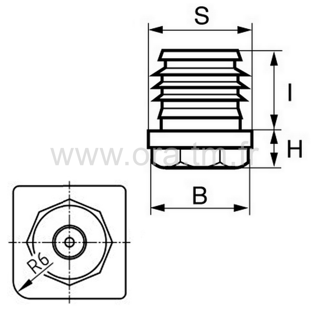 IVC - INSERT VERIN - TUBE CARRE